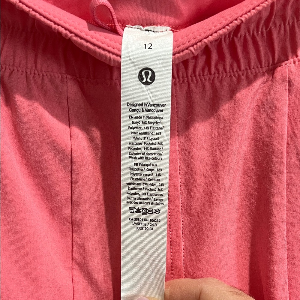 lululemon athletica Pink Wide Leg Pants